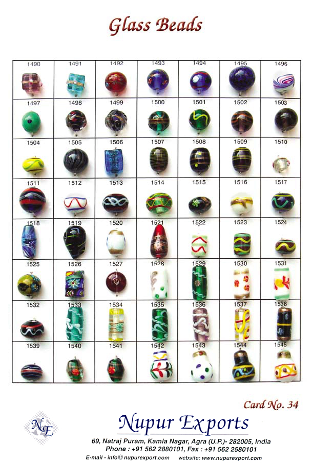 Beads Types, Fancy Glass Beads, Types of Beads, Frosted Type Fancy