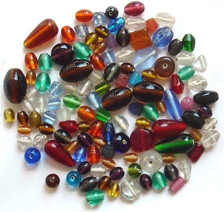 Plain Transparent Glass Beads