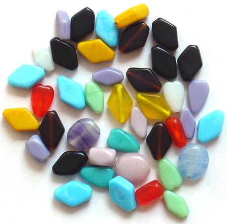 Drum Polished Glass Beads Mix<br>(6mm - 15mm)