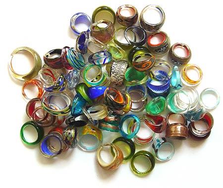 Glass Rings Mix Small & Big Size